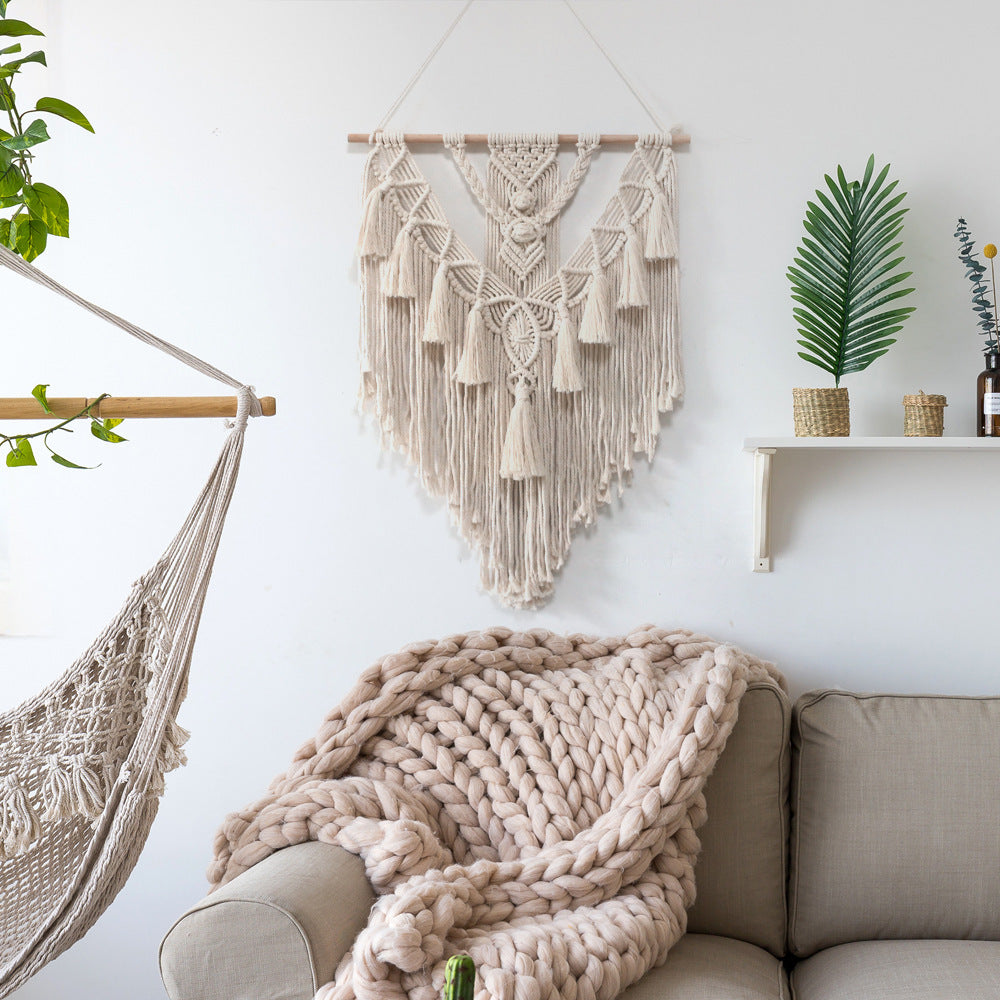 Handmade Macrame Wall Hanging Boho Woven Tapestry Bohemian Crafts Room Decoration Gorgeous Tapestry For Home Decor