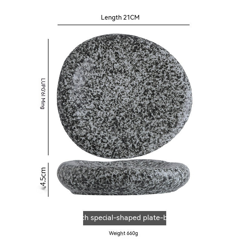 Irregular Ceramic Plate Japanese Creative Dinner Plate