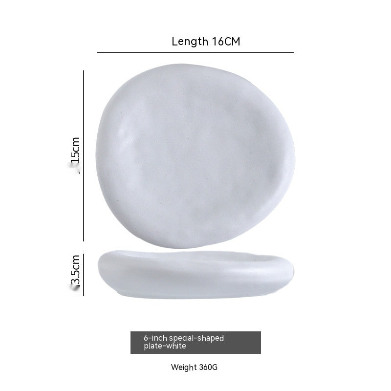 Irregular Ceramic Plate Japanese Creative Dinner Plate